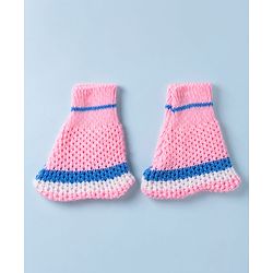 Babyhug Knit Full Sleeves Sweater set with  Striped Design - Pink