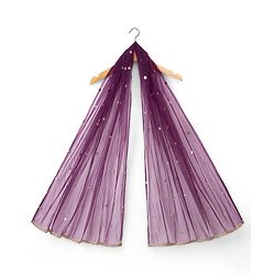 Babyhug Chanderi Woven Half Sleeves Floral Embroidered Choli & Lehenga Set With Dupatta - Wine
