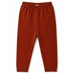 Babyhug Knit Full Sleeves Colour Block Striped Sweater Set- Mustard
