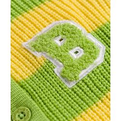 Babyhug Knit Full Sleeves Striped Sweater Set - Green