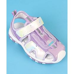 Cute Walk by Babyhug Velcro Closure Solid Sandals - Purple