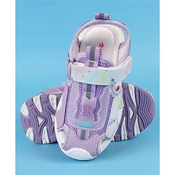 Cute Walk by Babyhug Velcro Closure Solid Sandals - Purple