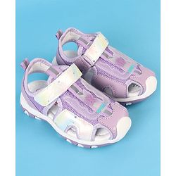 Cute Walk by Babyhug Velcro Closure Solid Sandals - Purple