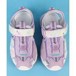 Cute Walk by Babyhug Velcro Closure Solid Sandals - Purple
