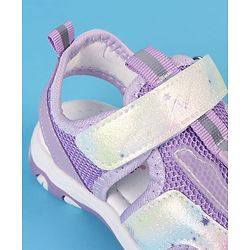 Cute Walk by Babyhug Velcro Closure Solid Sandals - Purple