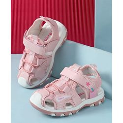 Cute Walk by Babyhug Velcro Closure Text Printed Sandal - Pink