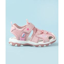 Cute Walk by Babyhug Velcro Closure Text Printed Sandal - Pink