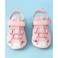 Cute Walk by Babyhug Velcro Closure Text Printed Sandal - Pink