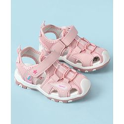 Cute Walk by Babyhug Velcro Closure Text Printed Sandal - Pink
