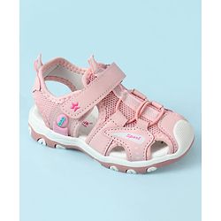 Cute Walk by Babyhug Velcro Closure Text Printed Sandal - Pink