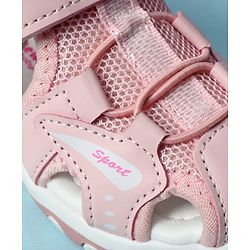 Cute Walk by Babyhug Velcro Closure Text Printed Sandal - Pink