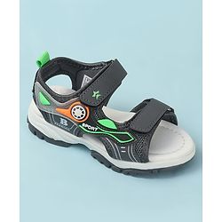 Cute Walk by Babyhug Solid Sandals - Grey