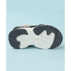 Cute Walk by Babyhug Solid Sandals - Grey