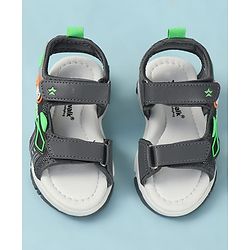 Cute Walk by Babyhug Solid Sandals - Grey