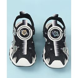Cute Walk by Babyhug Velcro Closure Solid Sandals - Black