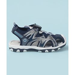 Cute Walk by Babyhug Velcro Closure Solid Sandals - Black