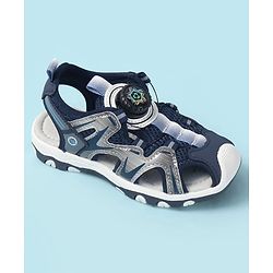 Cute Walk by Babyhug Velcro Closure Solid Sandals - Black