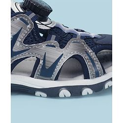 Cute Walk by Babyhug Velcro Closure Solid Sandals - Black