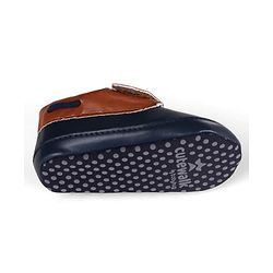 Cute Walk by Babyhug Velcro Closure Nautical Theme Embroidered Booties - Navy Blue