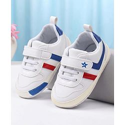 Cute Walk by Babyhug Velcro Closure Solid Booties - White