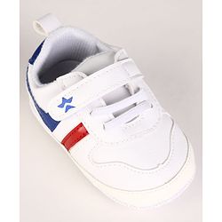Cute Walk by Babyhug Velcro Closure Solid Booties - White