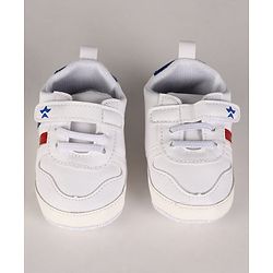 Cute Walk by Babyhug Velcro Closure Solid Booties - White
