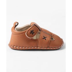 Cute Walk by Babyhug Velcro Closure Booties - Brown