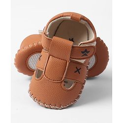Cute Walk by Babyhug Velcro Closure Booties - Brown