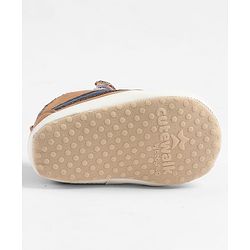 Cute Walk by Babyhug Velcro Closure Solid Booties - Tan