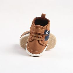 Cute Walk by Babyhug Velcro Closure Solid Booties - Tan