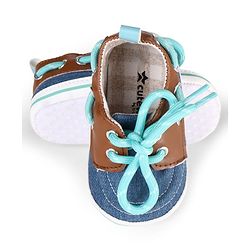 Cute Walk by Babyhug Lace Up Solid Booties - Navy Blue