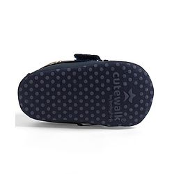 Cute Walk by Babyhug Velcro Closure Solid Booties - Blue