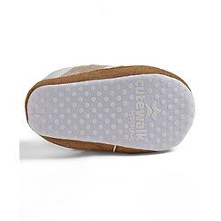 Cute Walk by Babyhug Velcro Closure Solid Booties - Brown