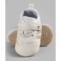 Cute Walk by Babyhug Velcro Closure Solid Booties - Golden