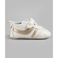 Cute Walk by Babyhug Velcro Closure Solid Booties - Golden