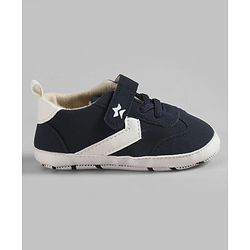 Cute Walk by Babyhug Velcro Closure Solid Booties - Navy Blue