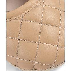 Cute Walk by Babyhug Velcro Closure Embroidered Booties With Floral Applique - Pink