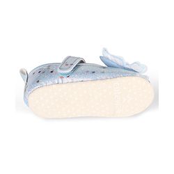 Cute Walk by Babyhug Velcro Closure Butterfly Applique Sequinned Booties With Glitter - Pink