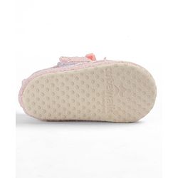 Cute Walk by Babyhug Velcro Closure Booties With Lace Detailing - Pink