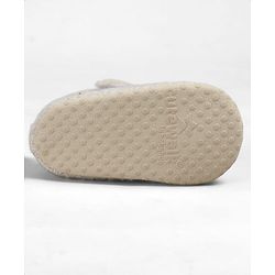 Cute Walk by Babyhug Velcro Closure Booties With Lace Detailing - White