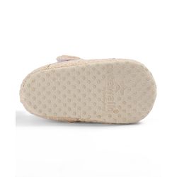 Cute Walk by Babyhug Velcro Closure Booties With Lace Detailing - White
