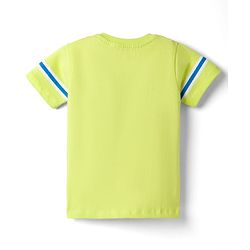 Babyhug Marvel Cotton Single Jersey Knit Half Sleeves T-Shirt with Captain America Graphic- Light Green