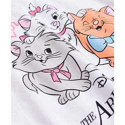 Babyhug Disney Single Jersey Knit Half Sleeves T-Shirt & Shorts Night Suit With Marie Graphics - Multicolor