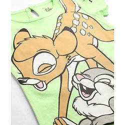 Babyhug Disney Single Jersey Knit Half Sleeve T-Shirt with Bambi Graphics Green 3-6 Months