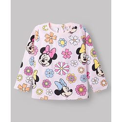 Babyhug Disney Single Jersey Knit Full Sleeves Co-Ord T-Shirt &  Pyjama Night Suit With Minnie Mouse Graphics - Multicolor