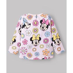 Babyhug Disney Single Jersey Knit Full Sleeves Co-Ord T-Shirt &  Pyjama Night Suit With Minnie Mouse Graphics - Multicolor