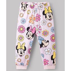 Babyhug Disney Single Jersey Knit Full Sleeves Co-Ord T-Shirt &  Pyjama Night Suit With Minnie Mouse Graphics - Multicolor