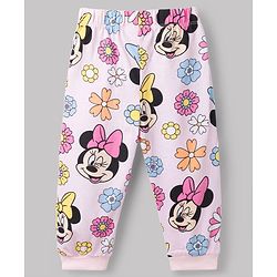 Babyhug Disney Single Jersey Knit Full Sleeves Co-Ord T-Shirt &  Pyjama Night Suit With Minnie Mouse Graphics - Multicolor