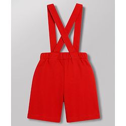Babyhug Single Jersey Knit Half Sleeves Solid T-Shirt & Shorts Set - White & Red