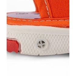 Cute Walk by Babyhug Velcro Closure Sandals with Pineapple Applique - Orange